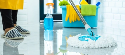 cleaning at BCPC Volunteer